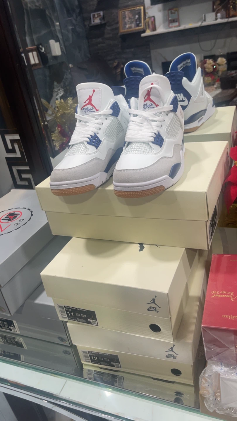 Air Jordan 4 Retro (GS) 'White Navy' size 9, 11, 12 - photo 3