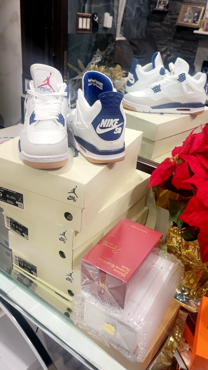 Air Jordan 4 Retro (GS) 'White Navy' size 9, 11, 12 - photo 4