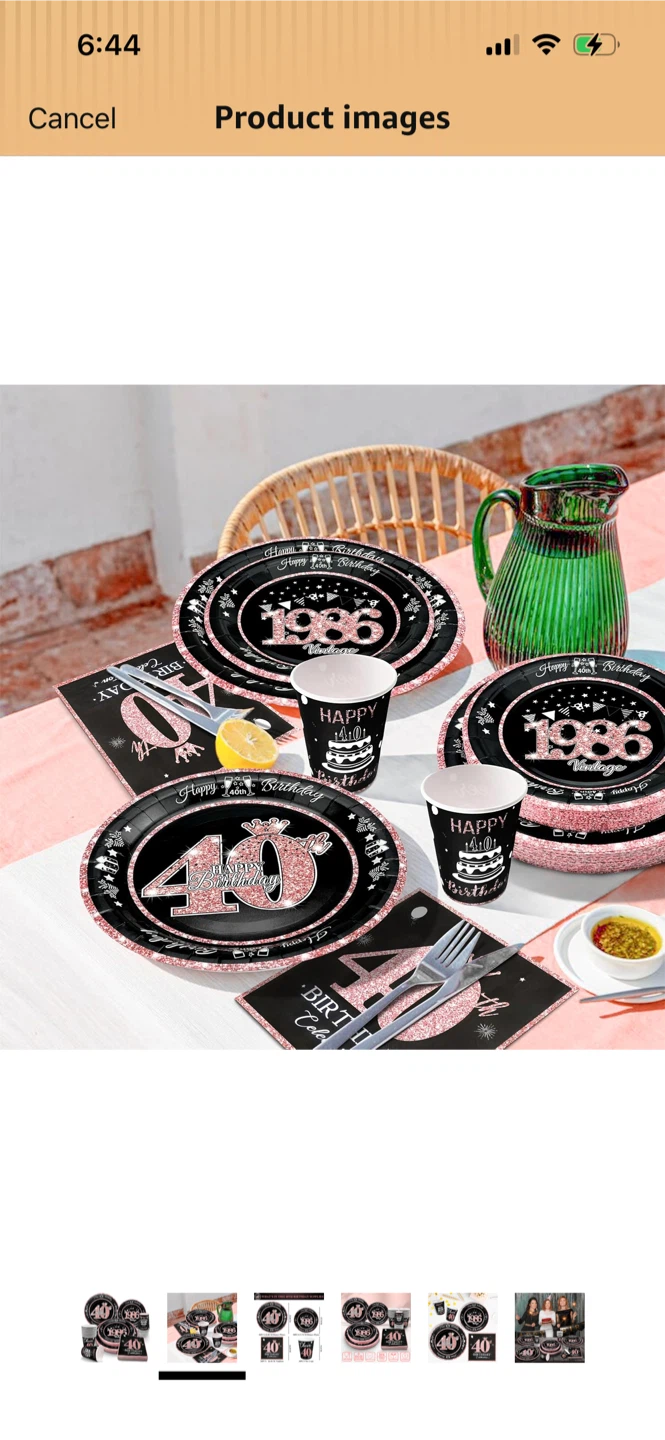 New-40th Birthday Party Supplies Set - photo 2