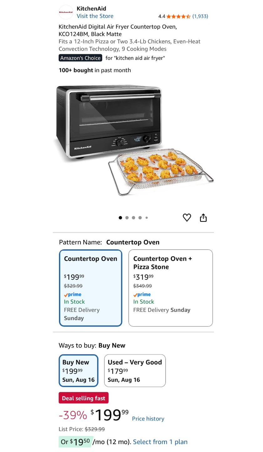 KitchenAid Digital Air Fryer Toaster Oven - photo 5