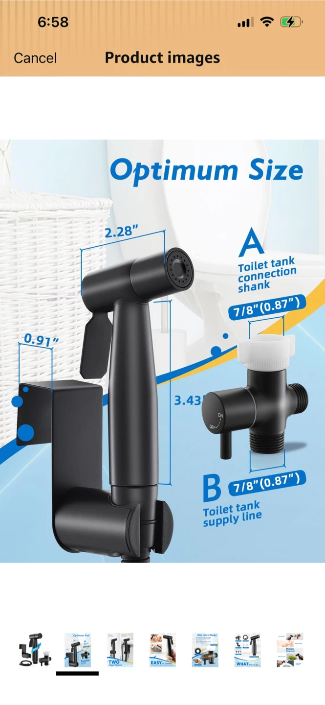 New-BRITULIF Bidet Sprayer Kit Matte Black