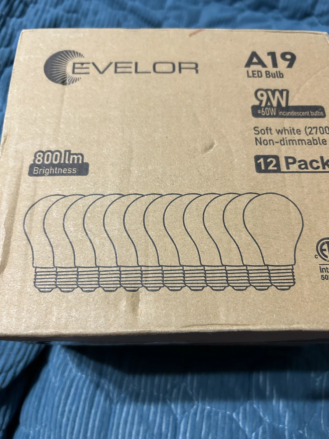 Evelor A19 LED Light Bulbs - 12 Pack - photo 5