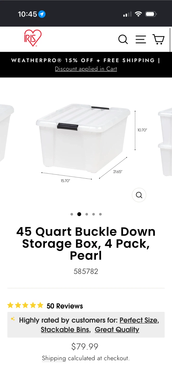 Sterilite 20 Gallon Storage Bin with Lid - photo 2