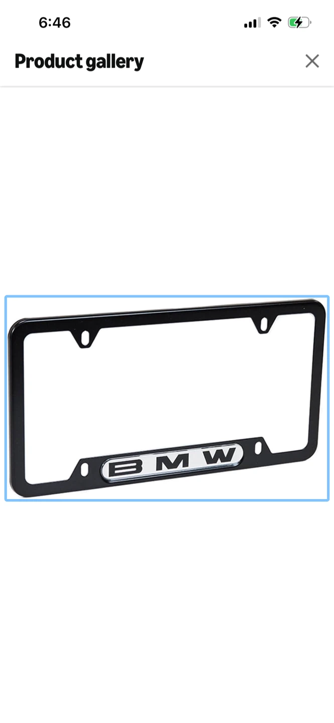 BMW Black License Plate Frame