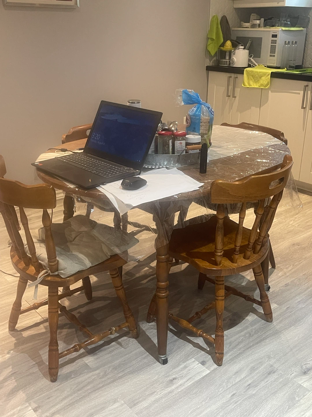 Wooden Dining Table and Chairs Set