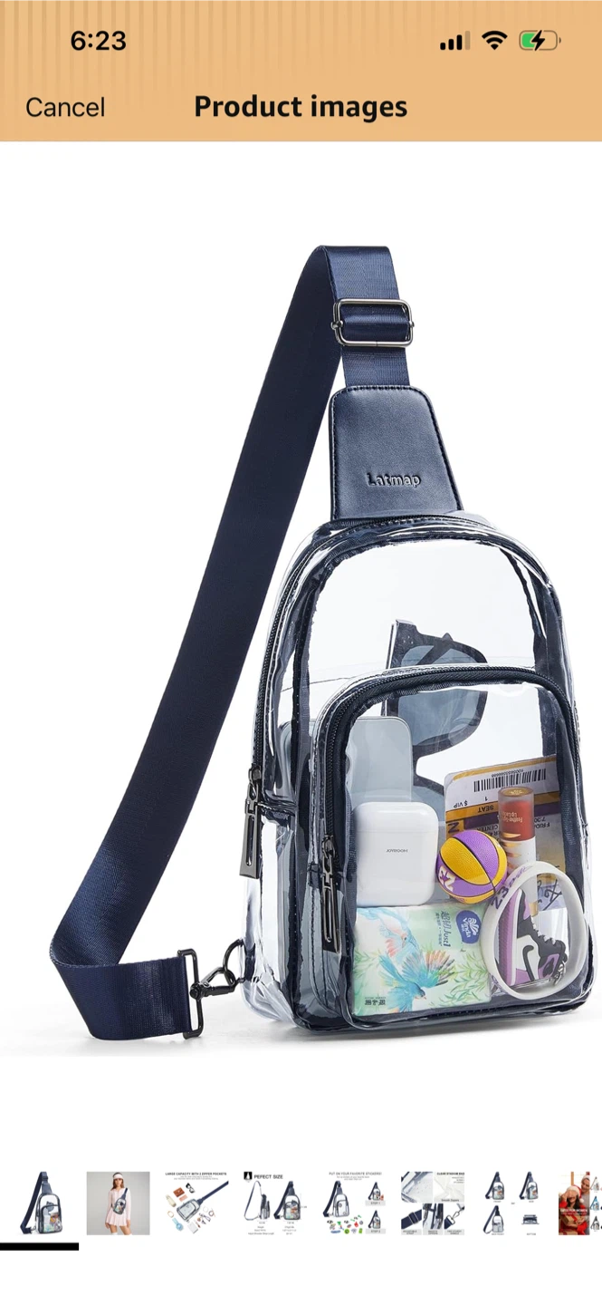 New clear  Stadium Sling Bag with Large Capacity - photo 2
