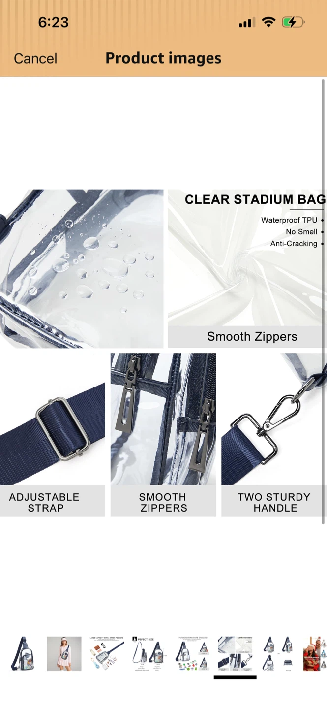 New clear  Stadium Sling Bag with Large Capacity - photo 4