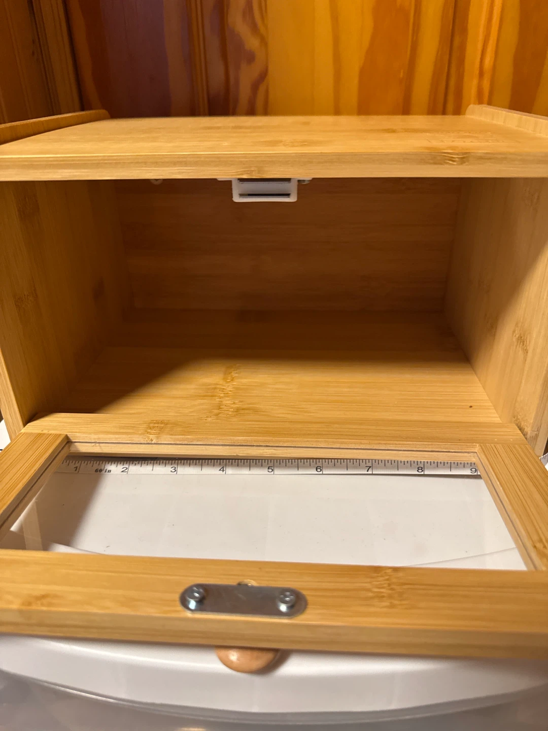 Wooden Bread Box with Clear Window - photo 3
