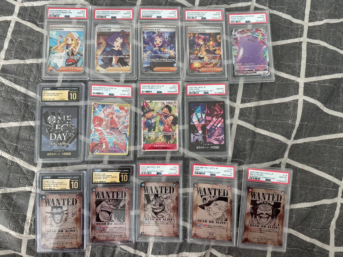 Pokemon and One Piece Trading Cards (Graded)