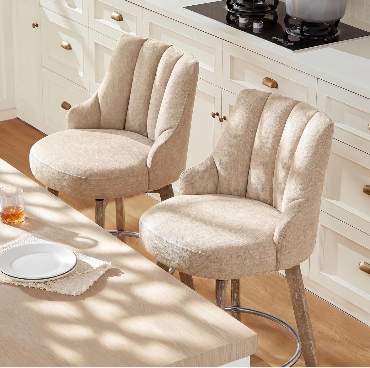 Set of 2 Swivel Bar Stools - photo 2