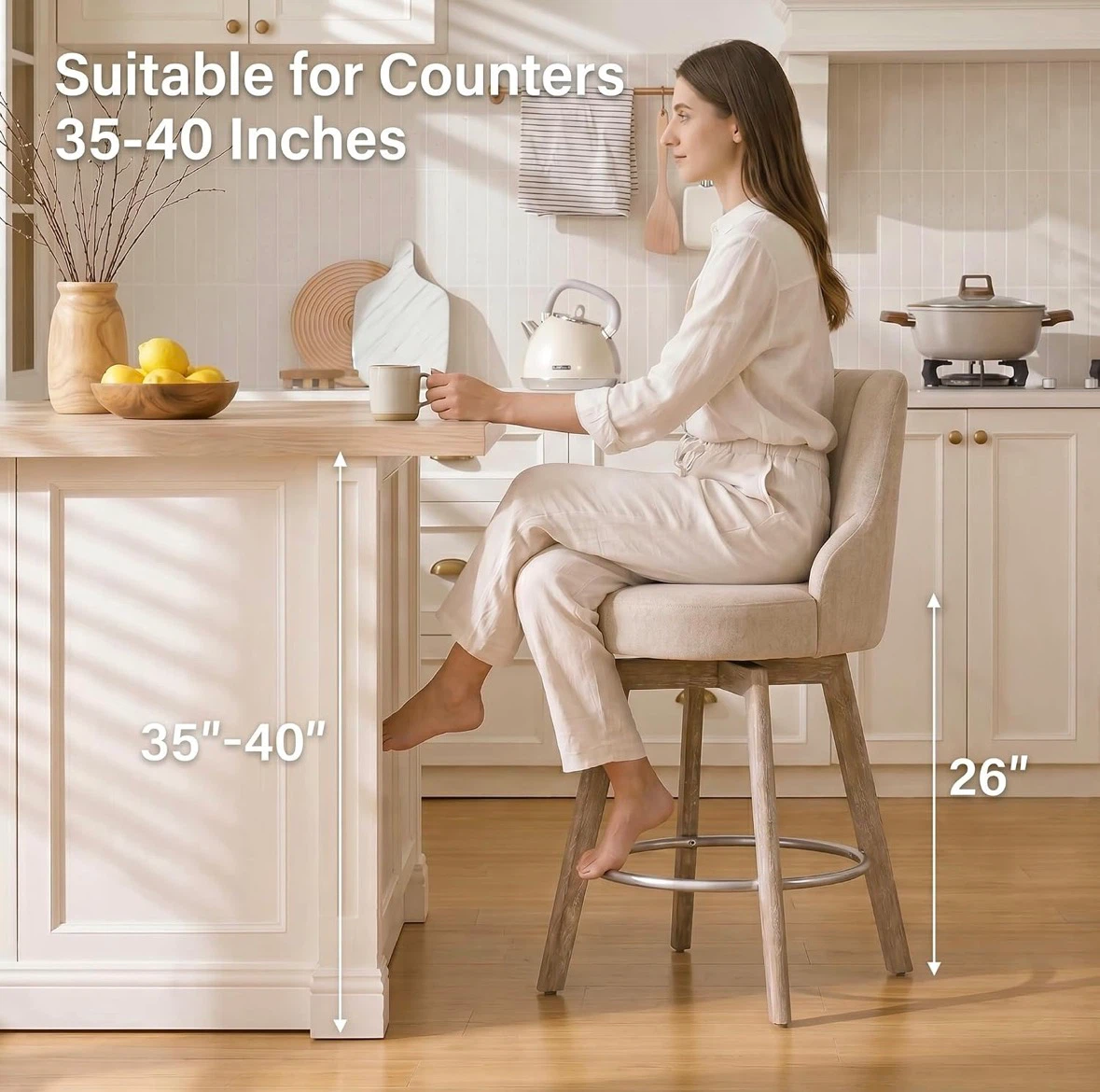 Set of 2 Swivel Bar Stools - photo 5