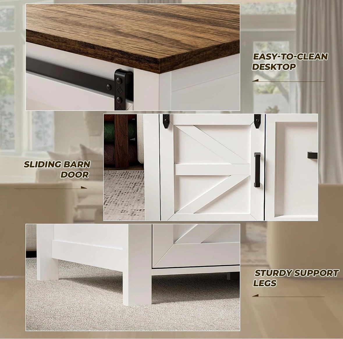 White Coffee Table with Refrigerated Drawer - photo 3