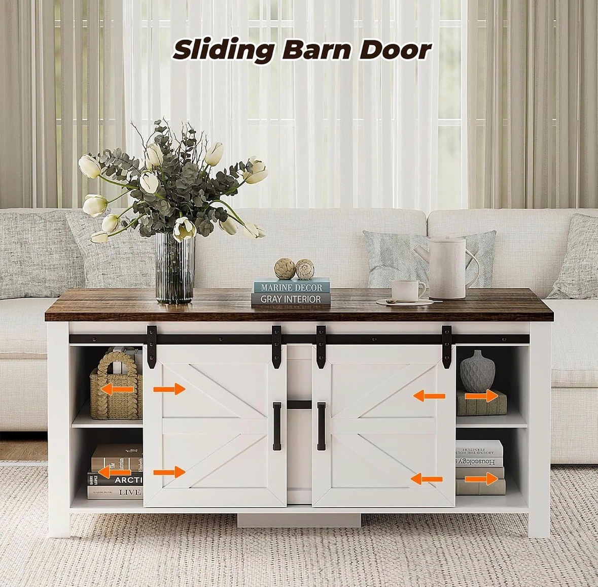 White Coffee Table with Refrigerated Drawer - photo 4