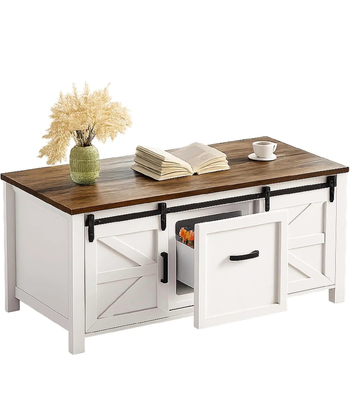 White Coffee Table with Refrigerated Drawer - photo 5