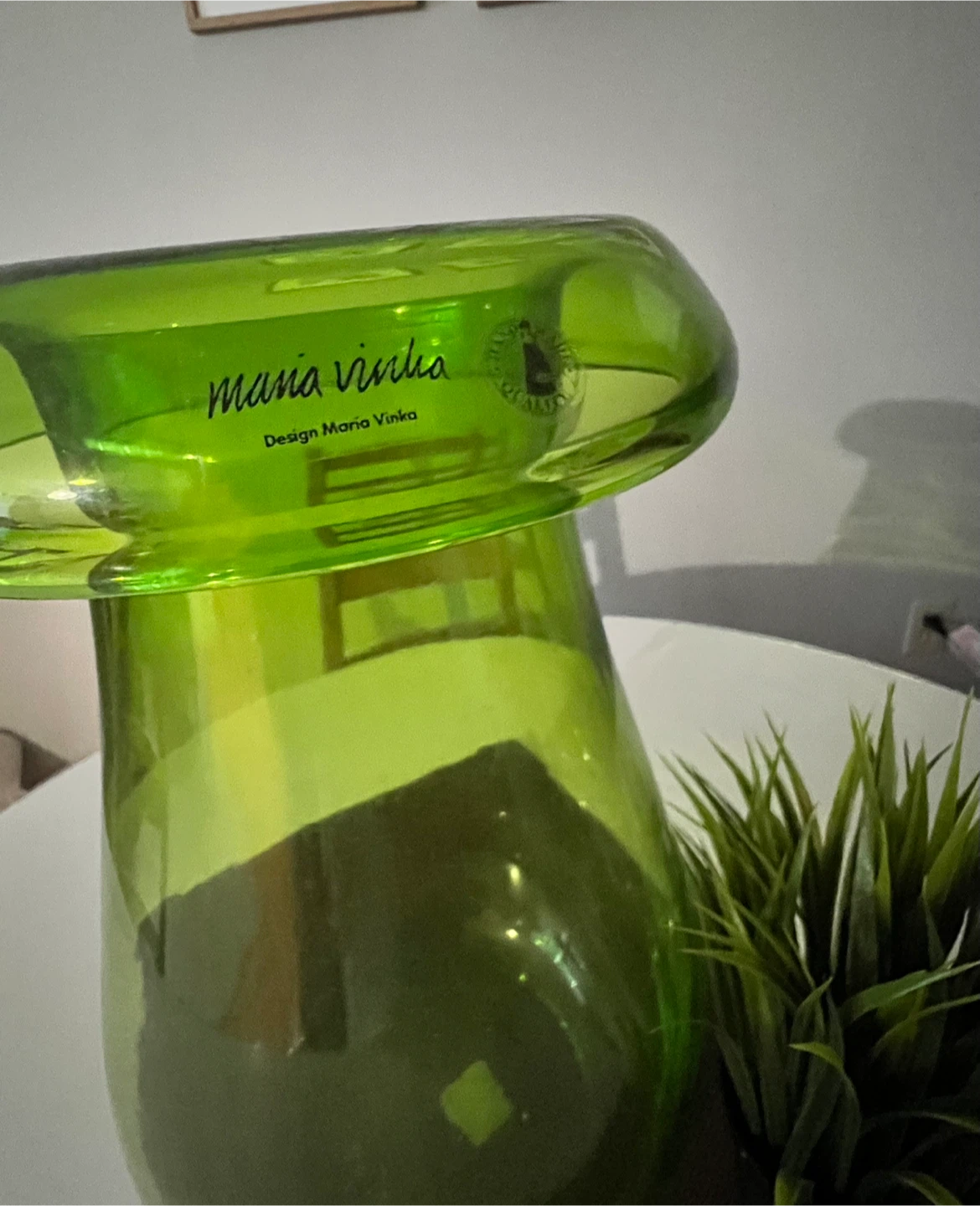 Vintage Accent Green Vase by Maria Vinka (Authentic) - photo 2