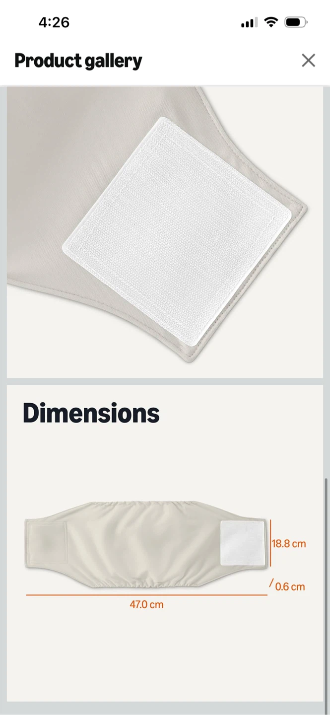 New-Amazon Basics Washable. Male  Dog Diapers - 3 Pack (Size M) - photo 3