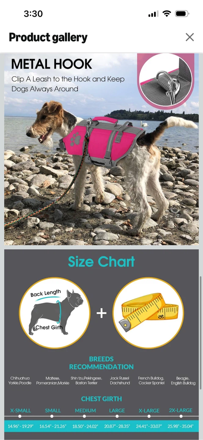 New-Queenmore Dog Life Jacket Vest - Large - photo 3