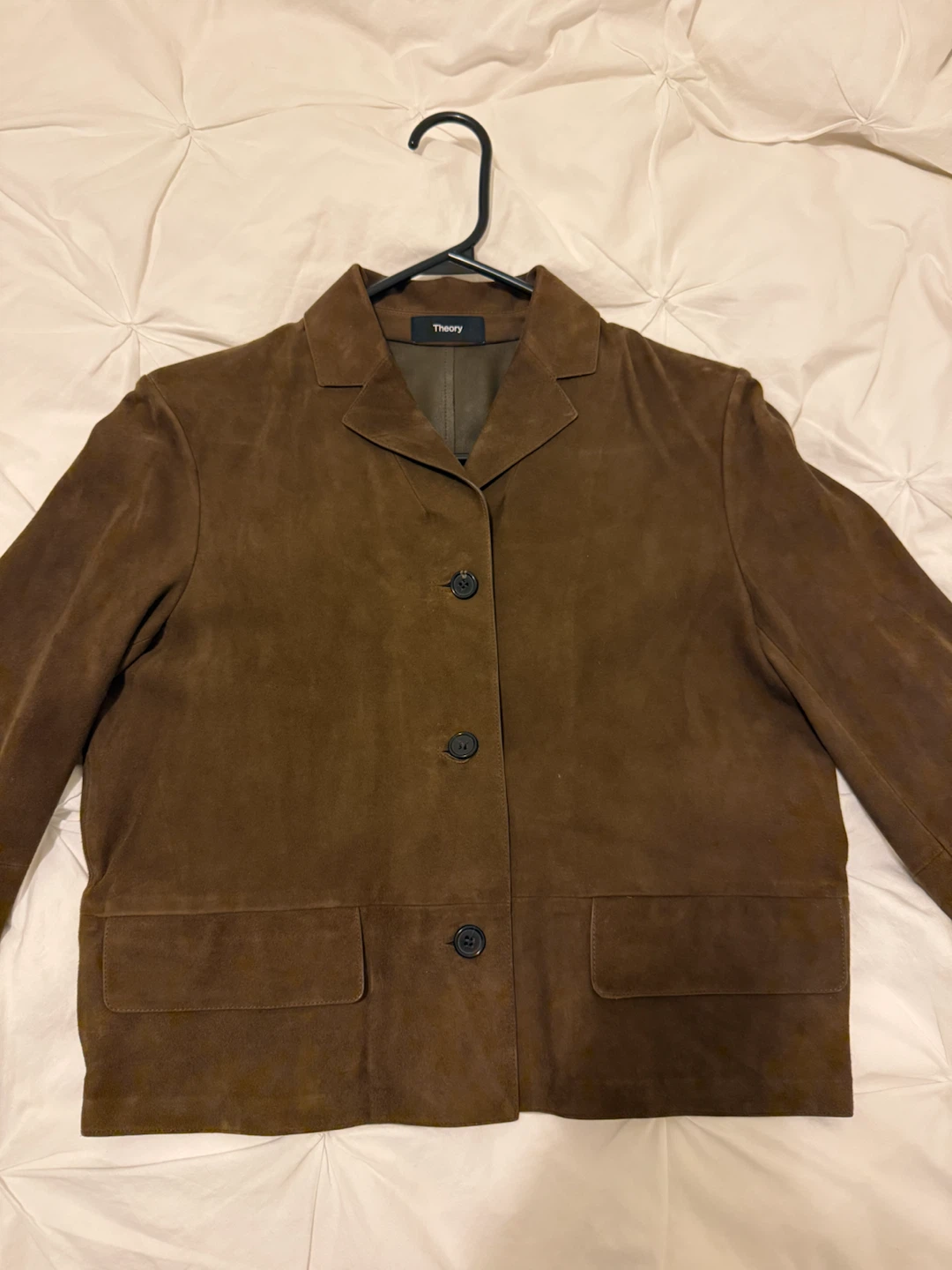 Theory Brown Suede Blazer Size 2