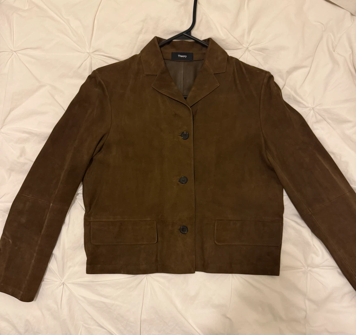 Theory Brown Suede Blazer Size 2 - photo 2