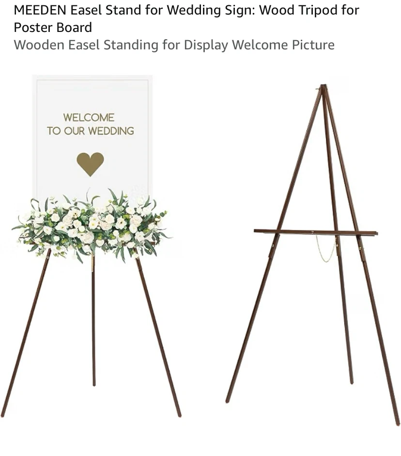 New MEEDEN Wooden Tripod Easel Stand Walnut