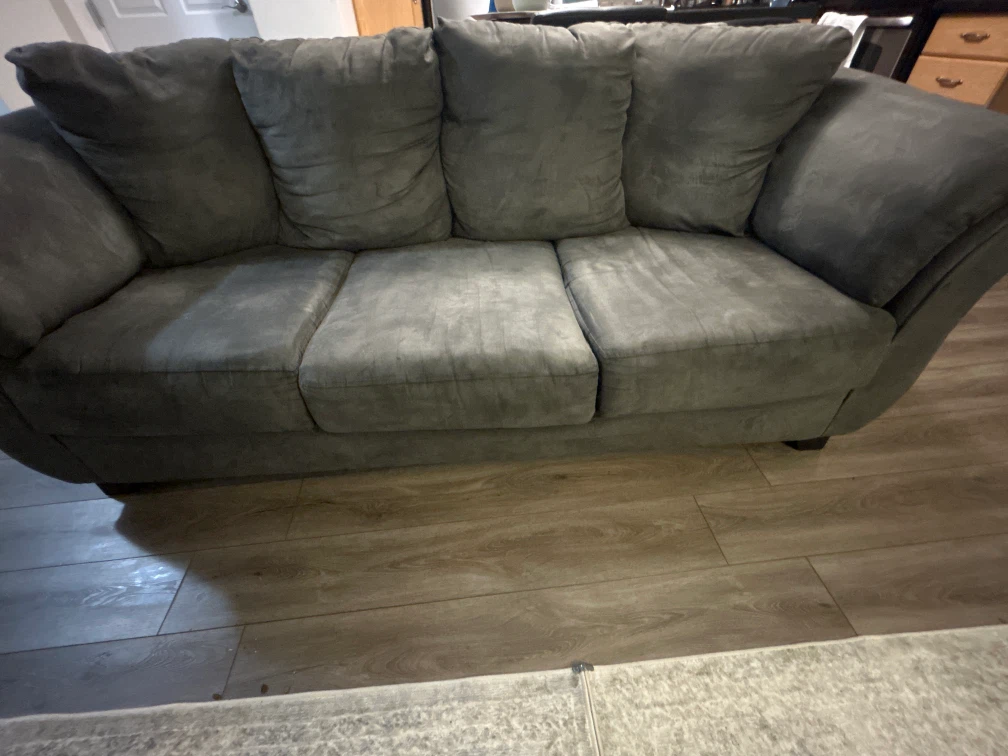 Grey Suede Sofa - photo 2
