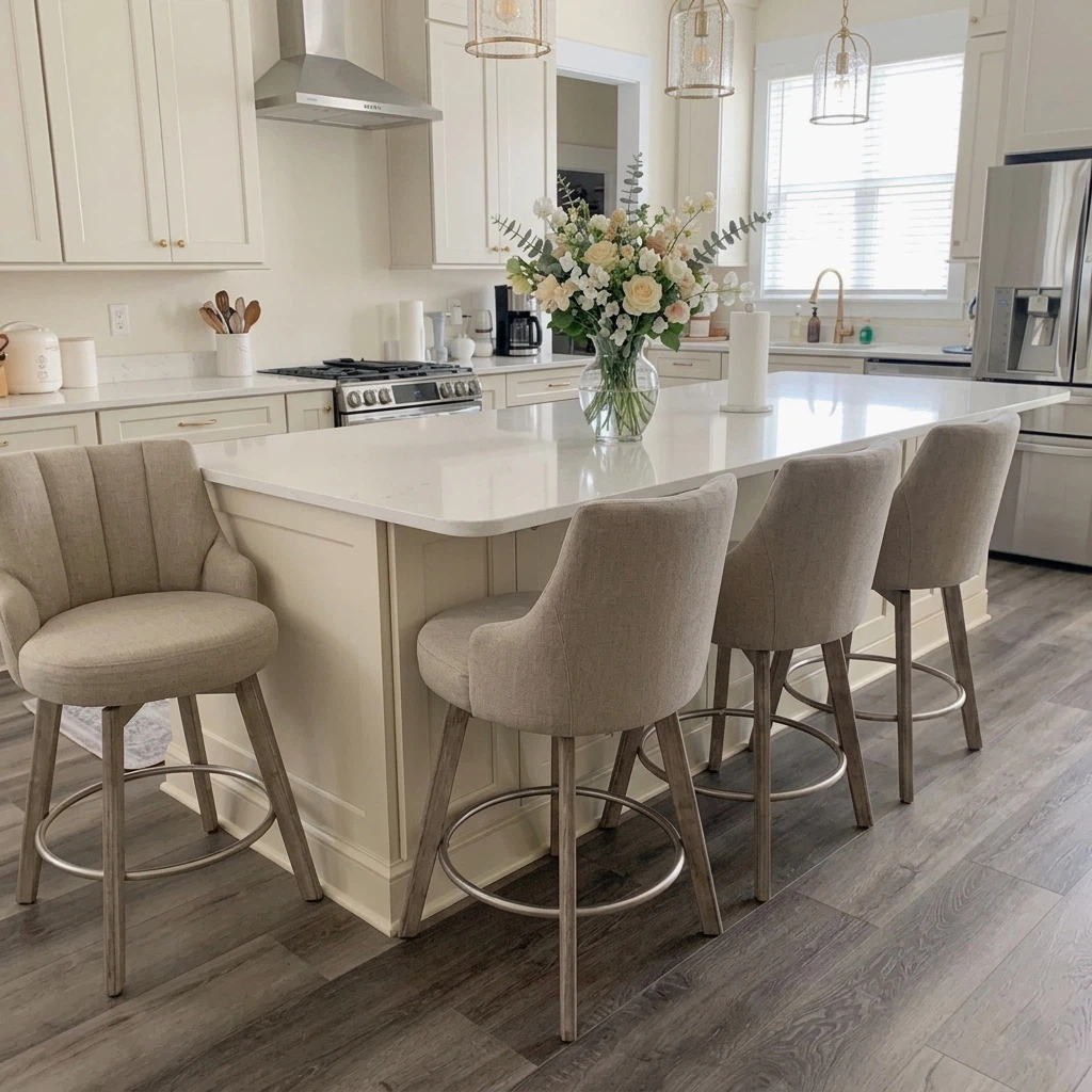 Set of 2 Swivel Bar Stools