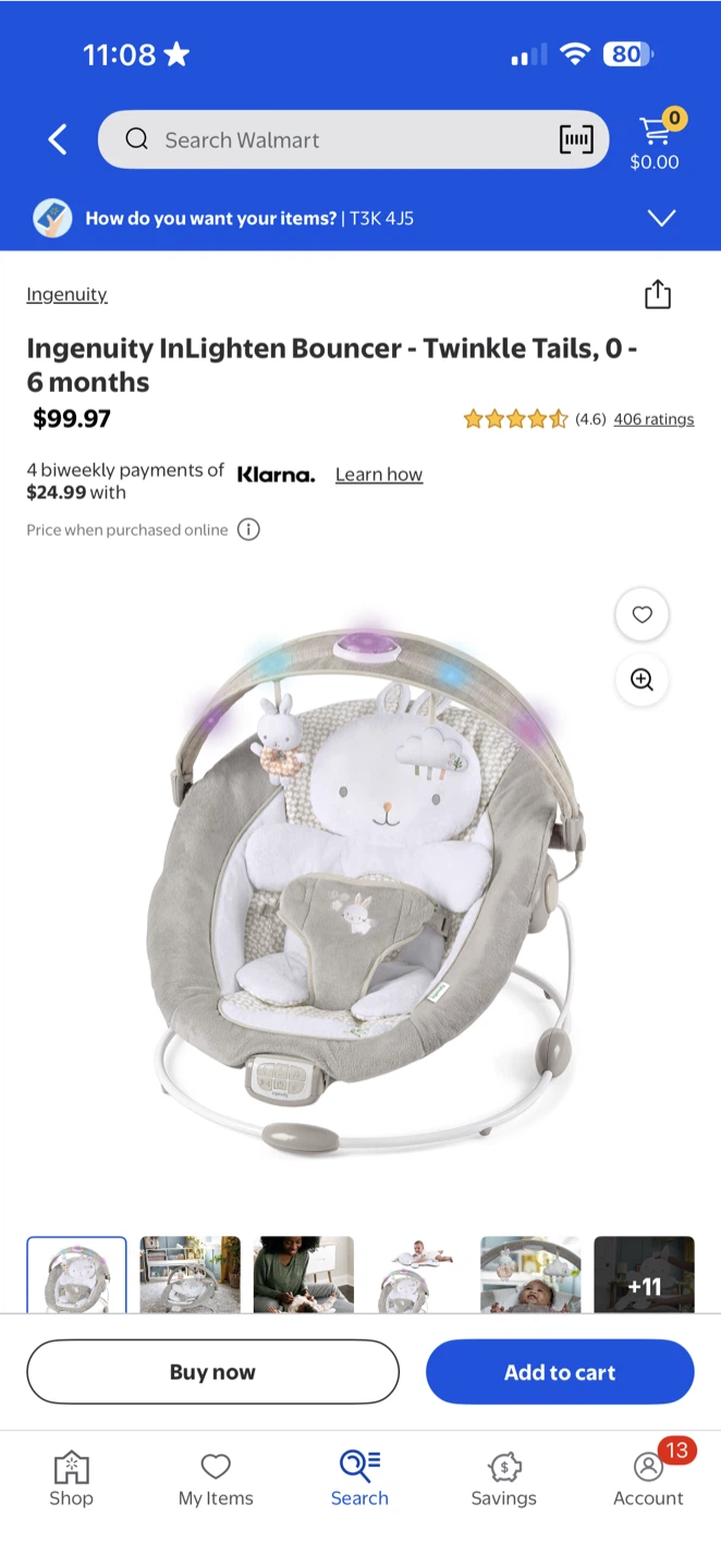 Ingenuity InLighten Bouncer Twinkle Tails