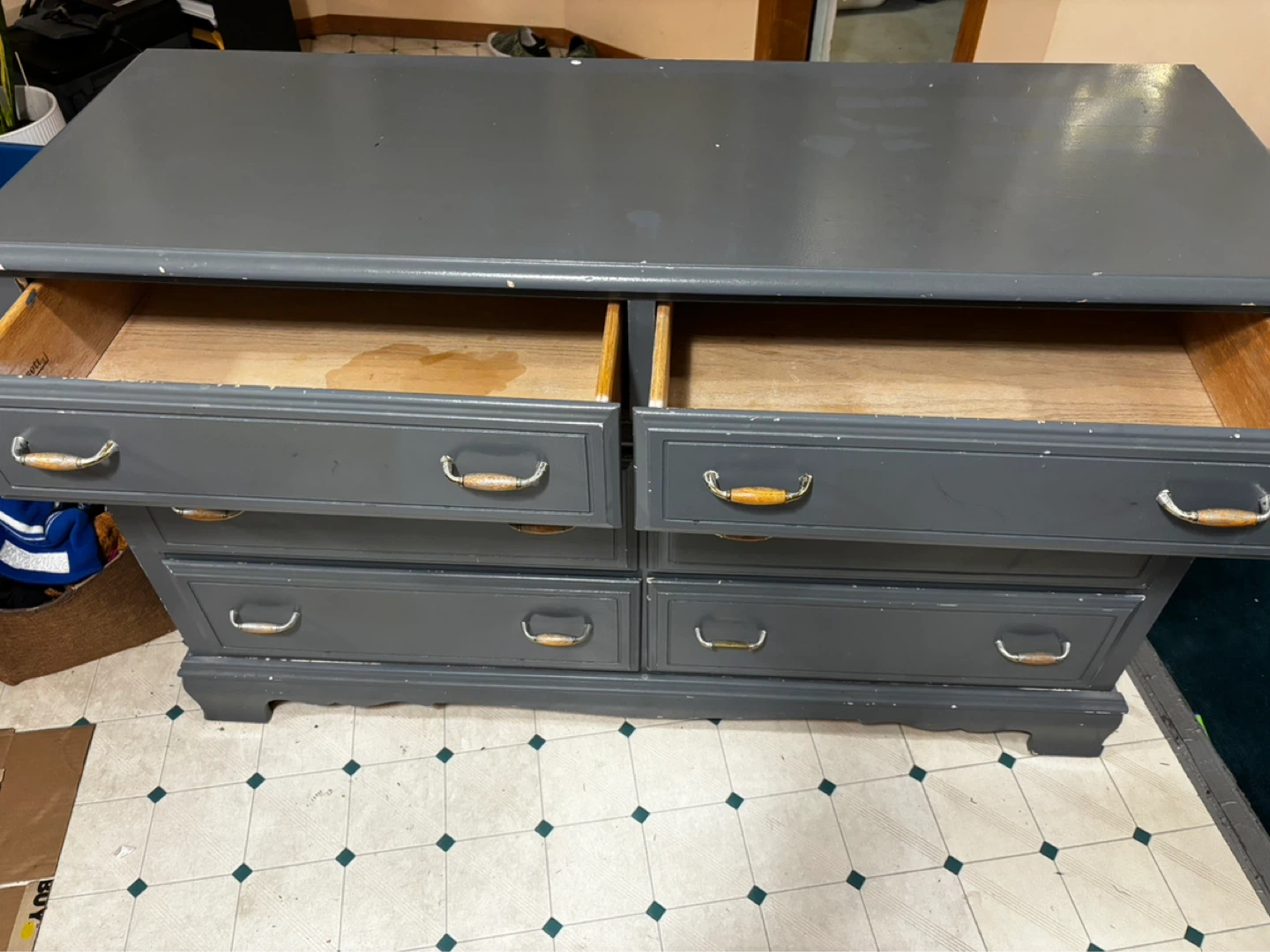 Grey Six Drawer Dresser - photo 2