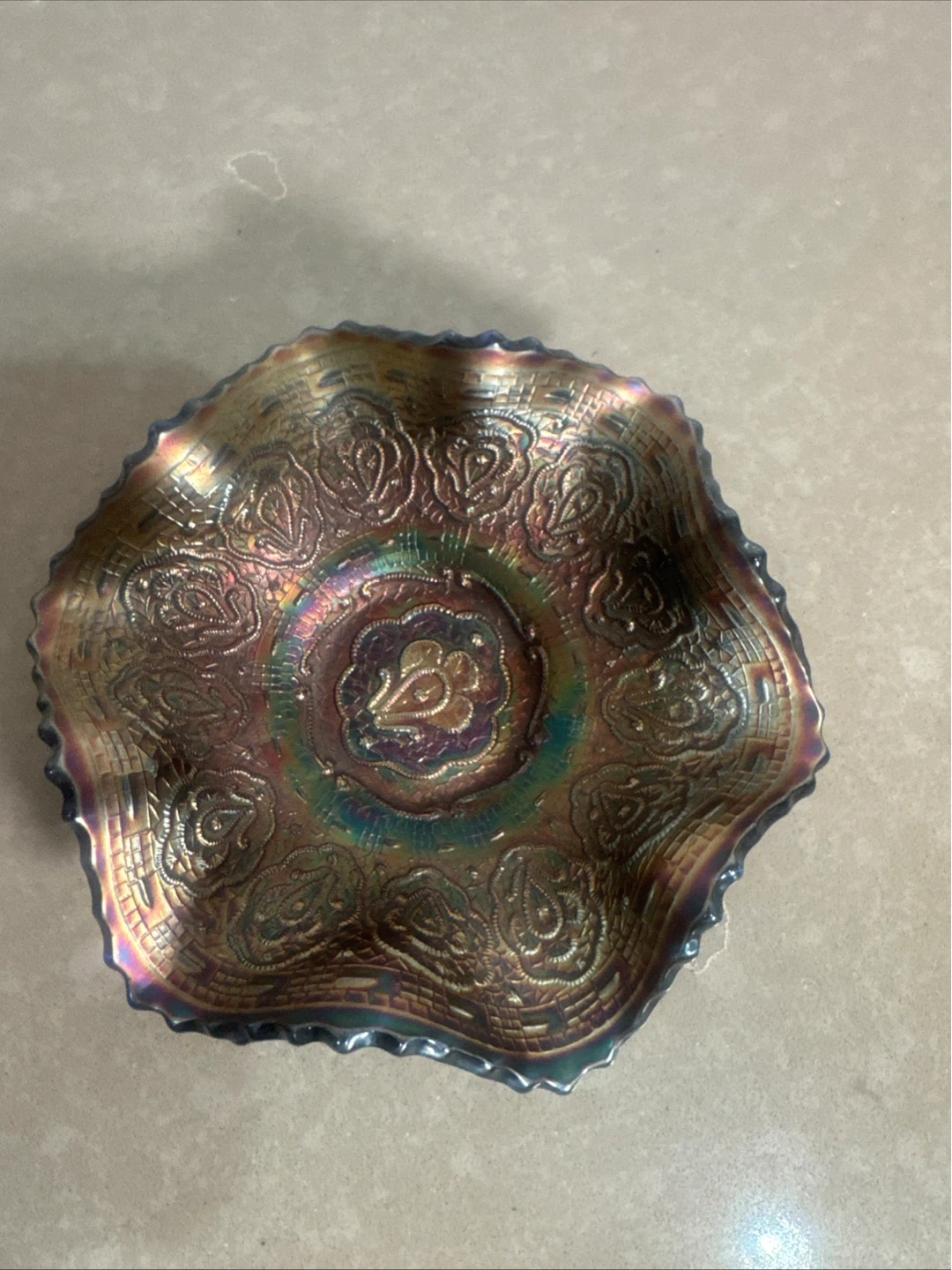 Vintage Imperial Glass Carnival Bowl - photo 3
