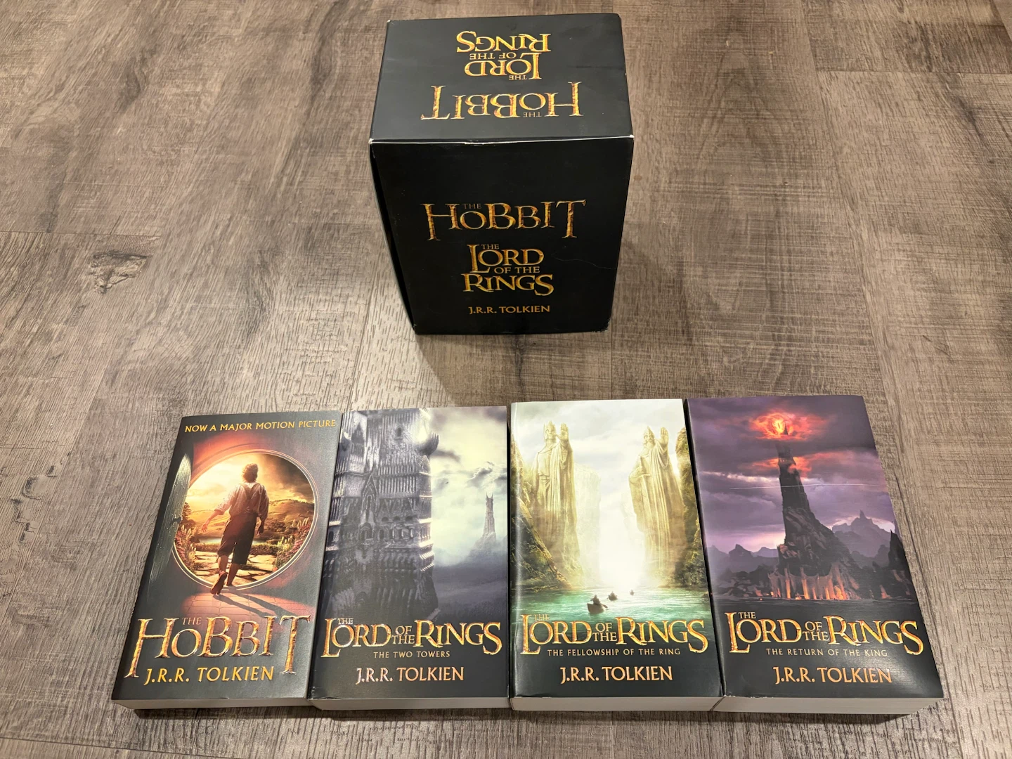 set of the Hobbit and the Lord of the Rings book