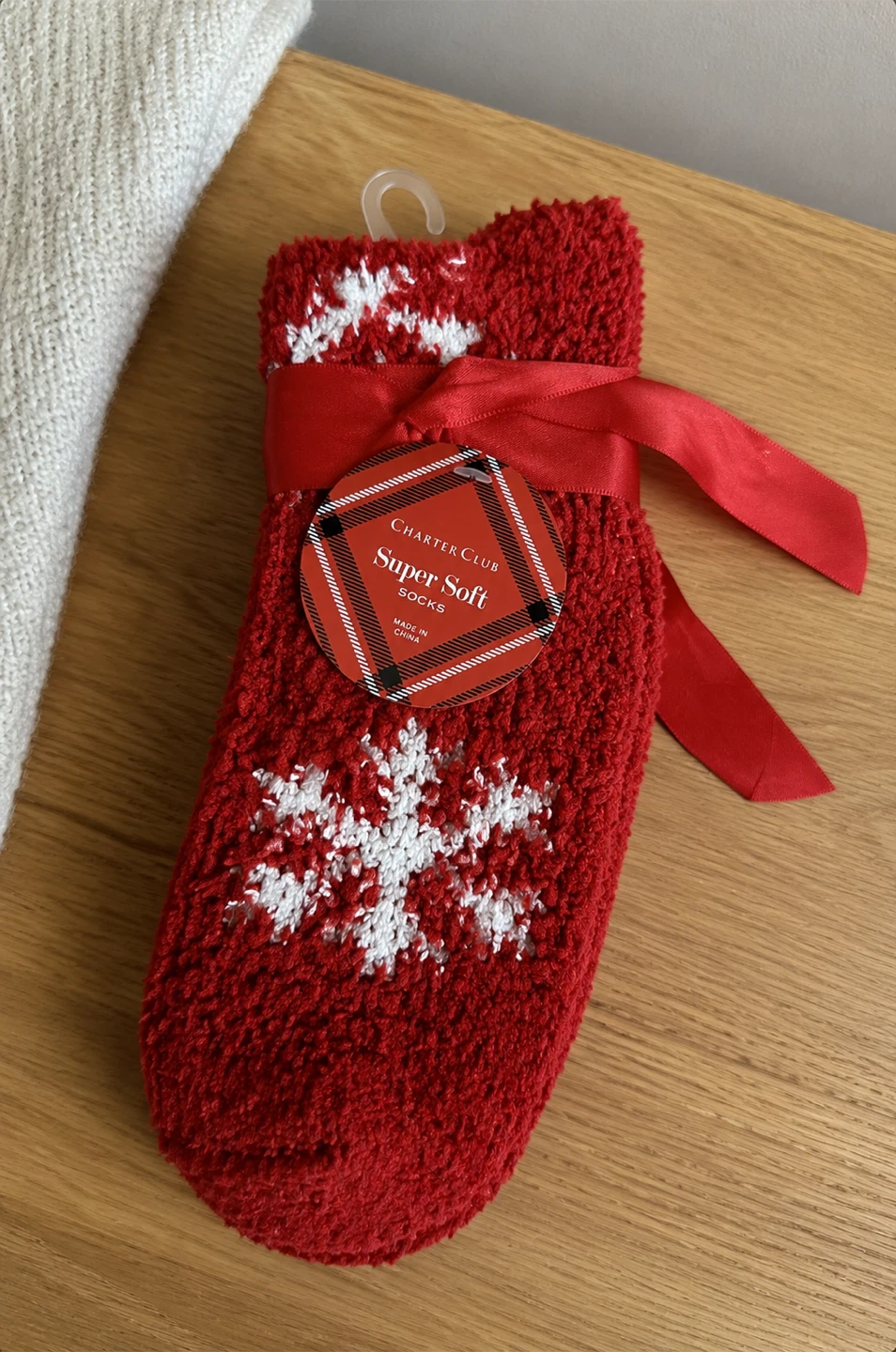 Charter Club Super Soft Snowflake Socks