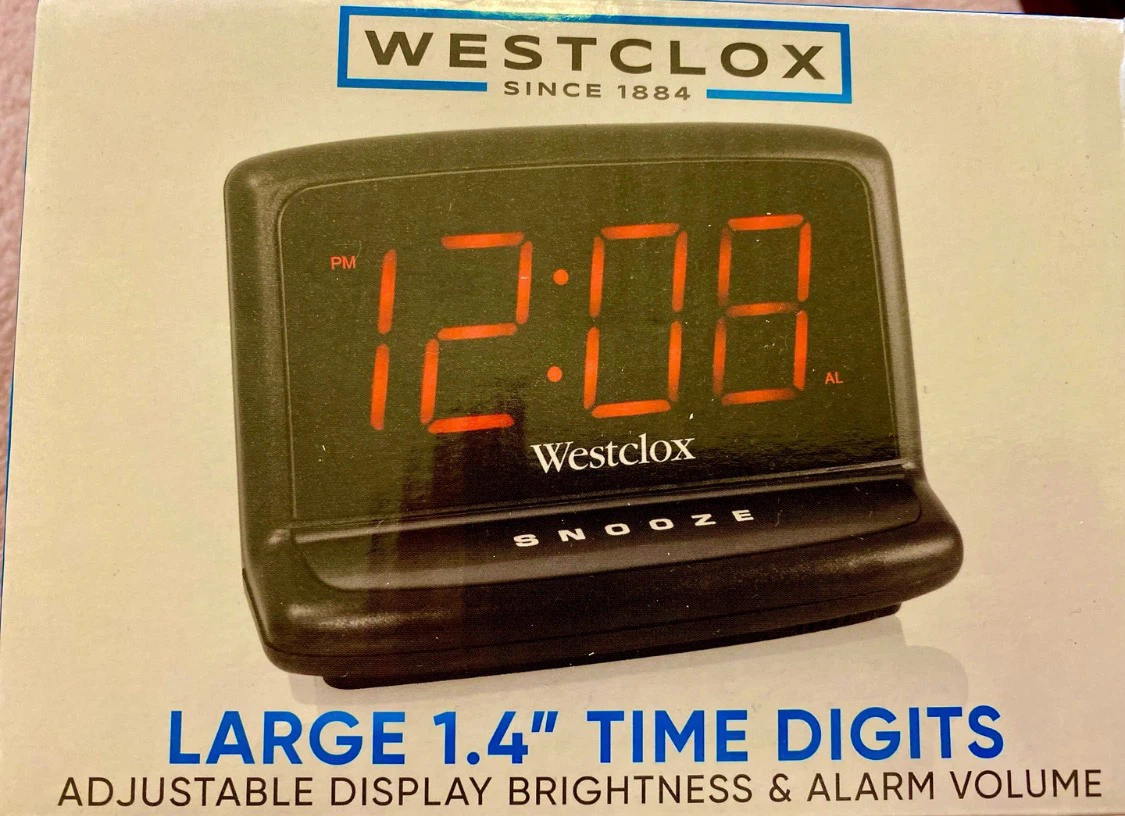 Westclox Red Digital Alarm Clock