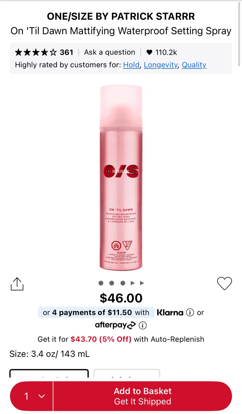 ONE/SIZE On 'Til Dawn Mattifying Waterproof Setting Spray - photo 2