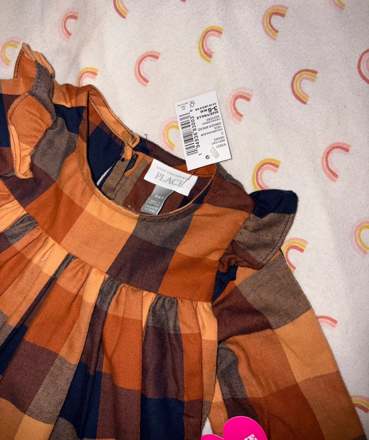 New Plaid Dress with Bloomer- 3-6M - photo 2