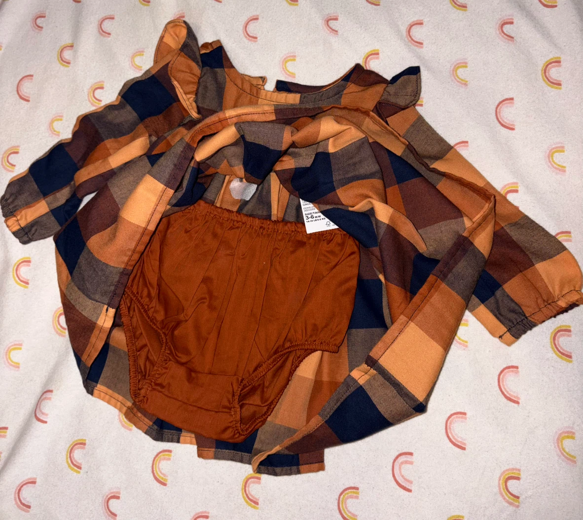 New Plaid Dress with Bloomer- 3-6M - photo 4