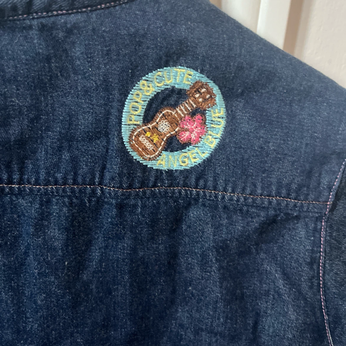 angle blue denim button up - photo 3