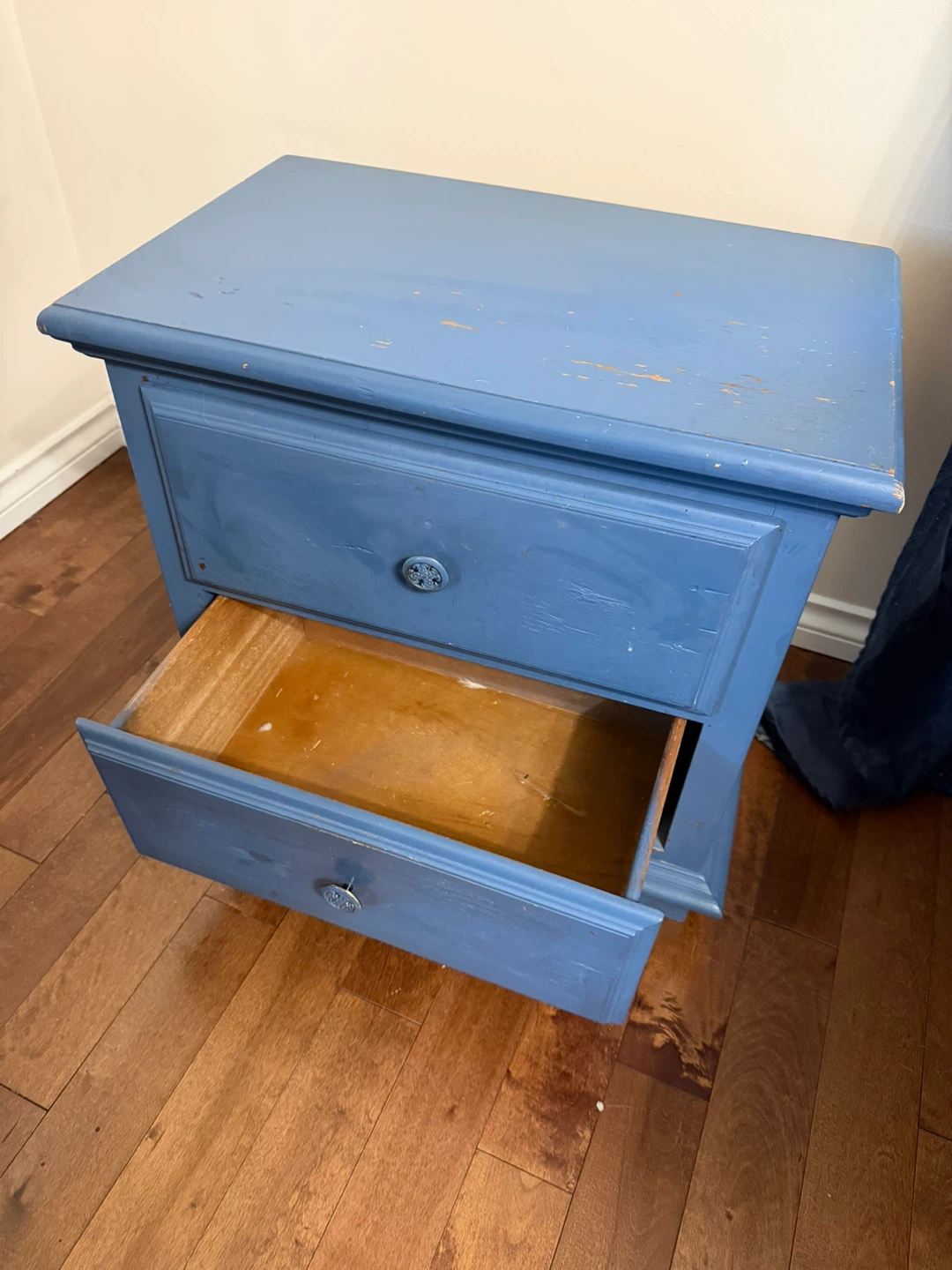 Blue Two-Drawer Nightstand - photo 2
