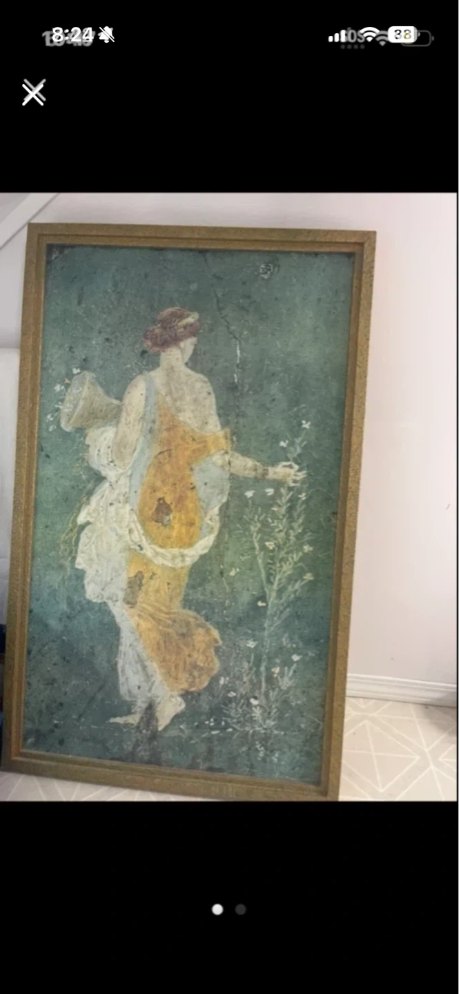 Framed Wall Art - Vintage Style Figure Painting