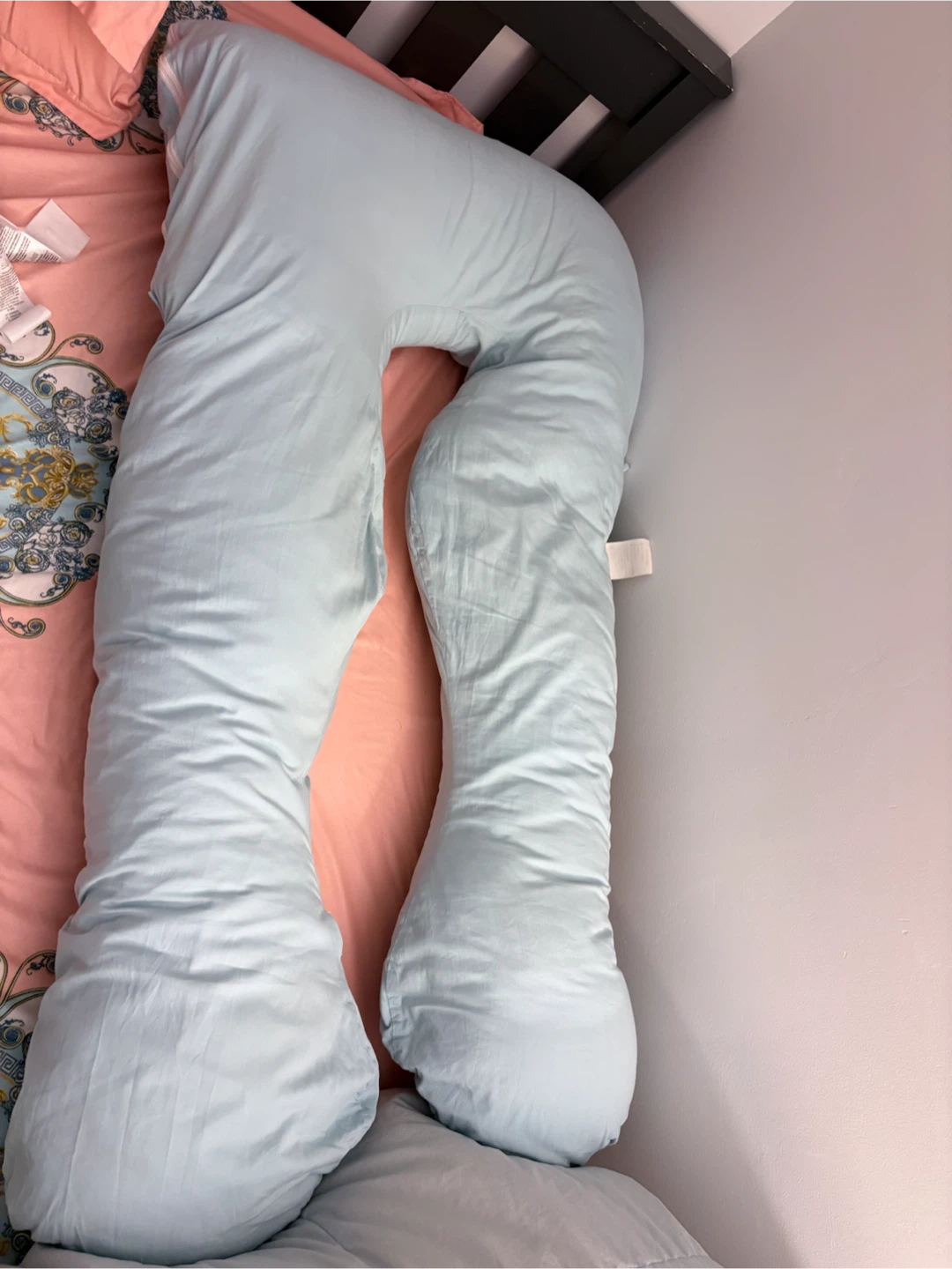 Light Blue U-Shaped Pregnancy Pillow