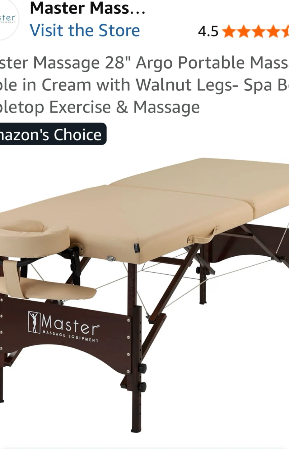 Master Massage 28" Argo Portable Massage Table - photo 5