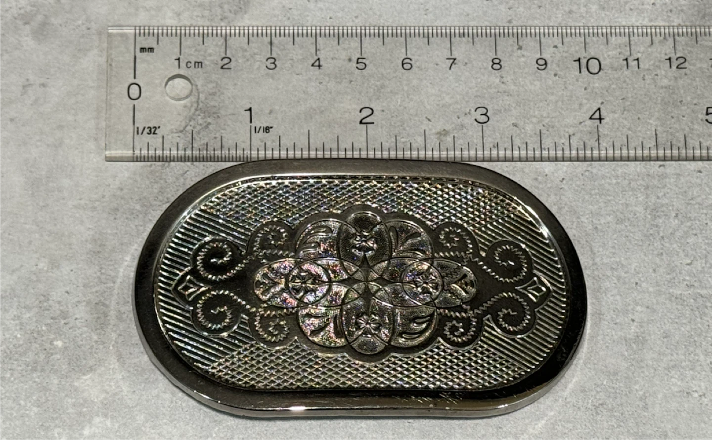 Vintage Decorative Oval Belt Buckle - photo 4