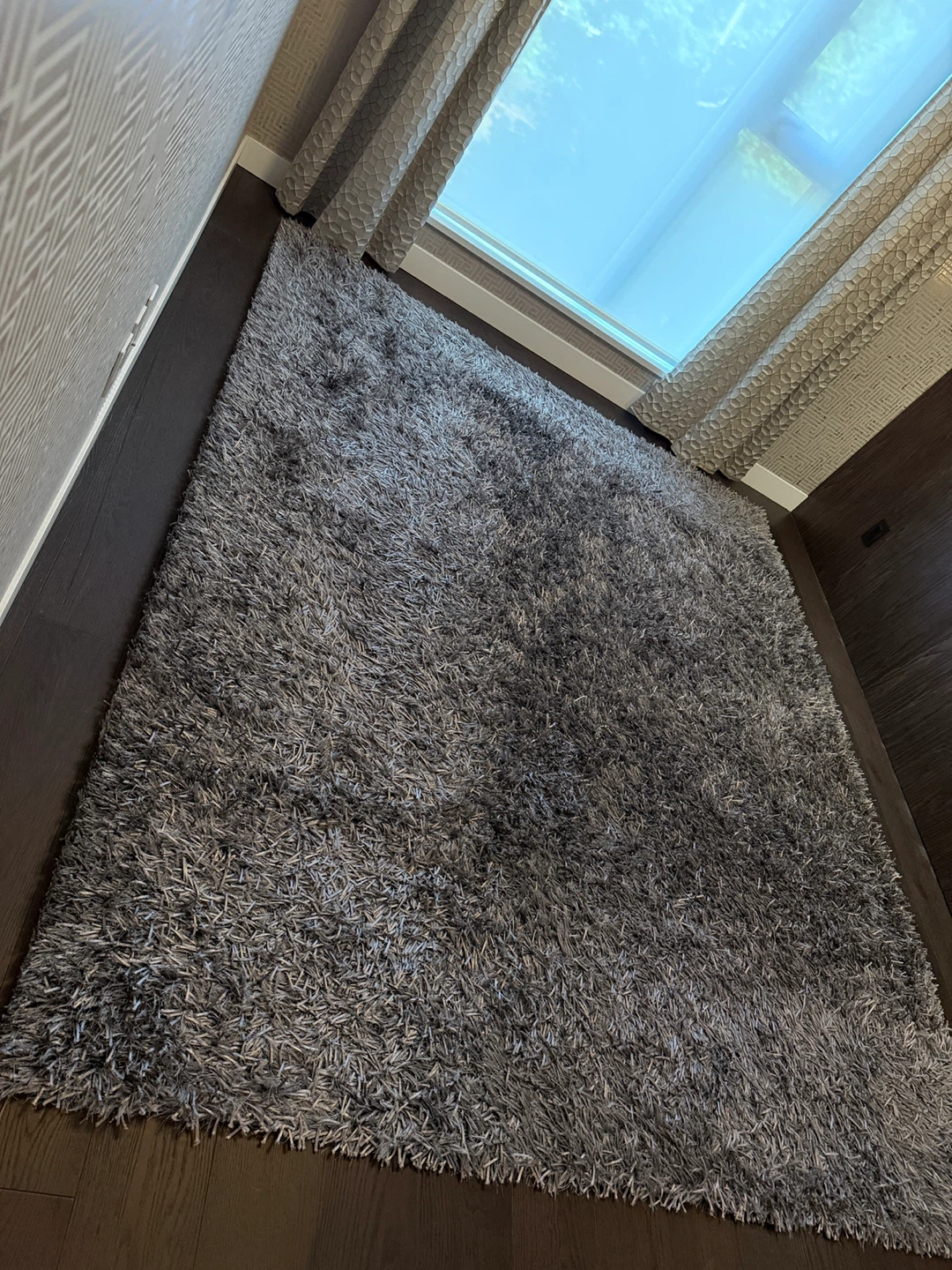 Grey Shag Area Rug