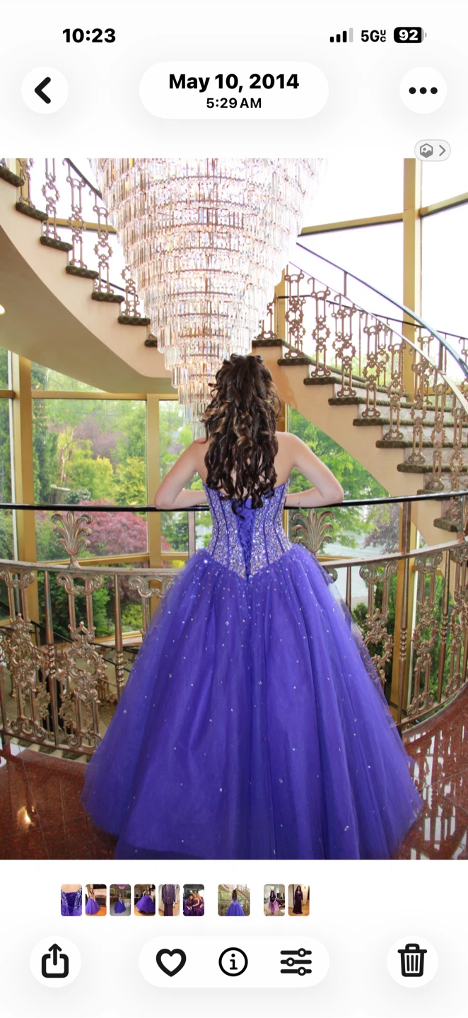 Purple Tulle Quinceanera Dress