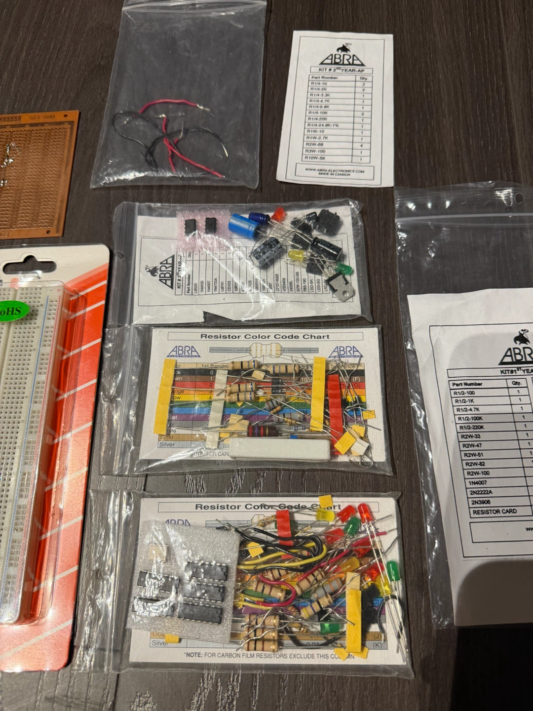 Electronics Components Kit, breadboards, code book - photo 2