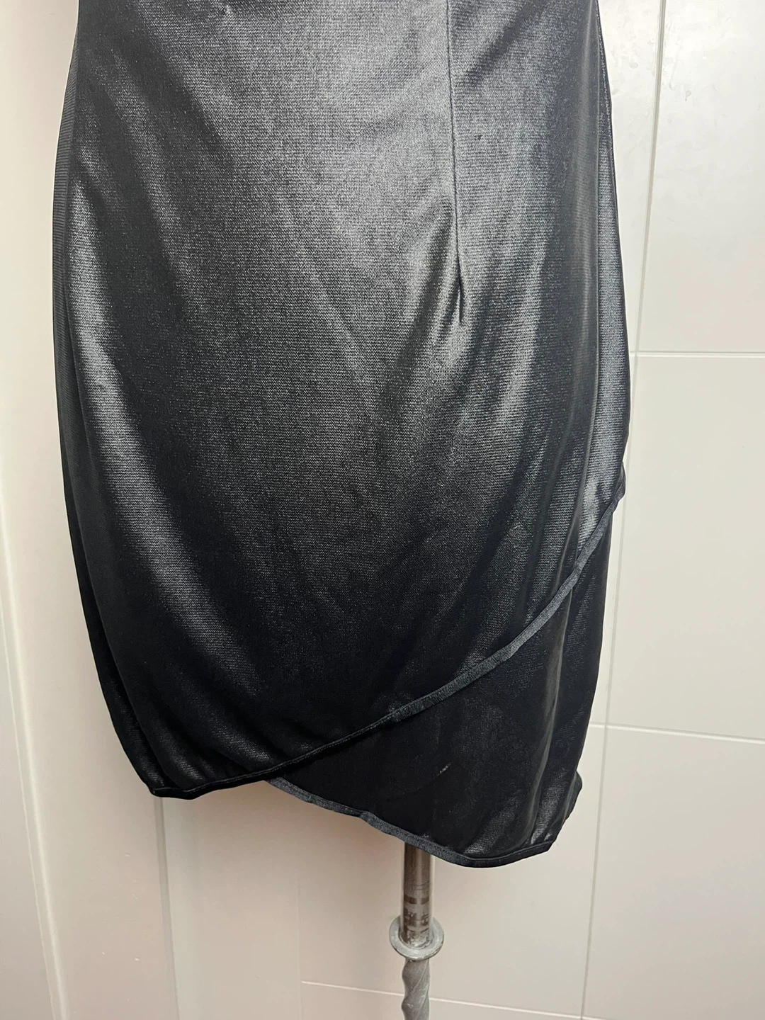 NUUDOS Black Faux Leather Sheath Dress - photo 3