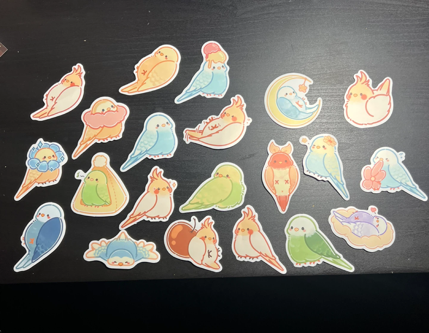 Pastel Parakeet Stickers