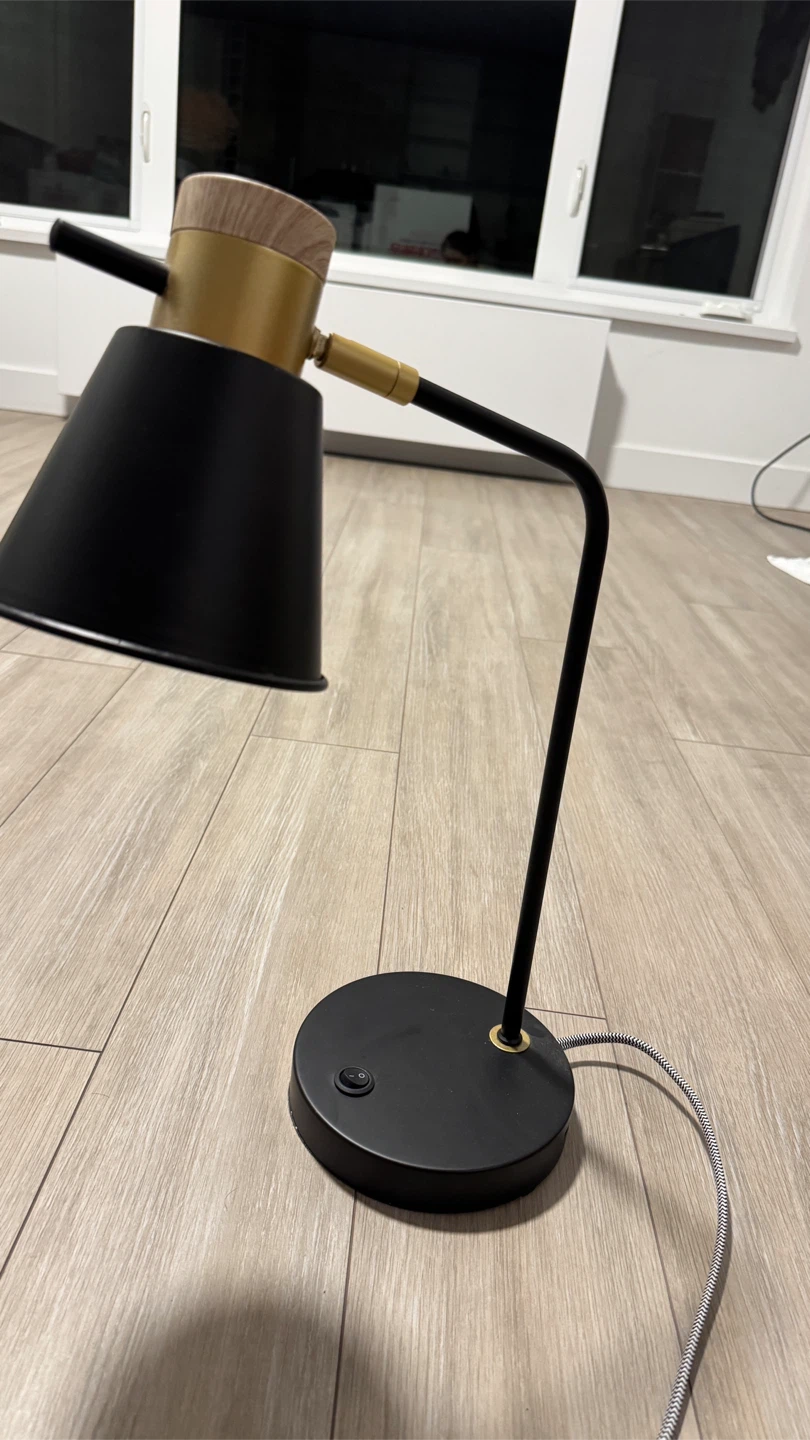Black Desk Lamp with USB Charging Port
