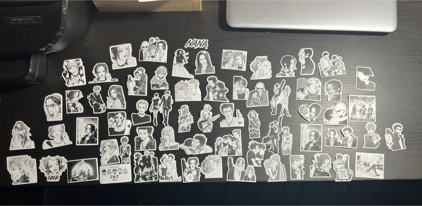 60+ NANA Black & White Stickers