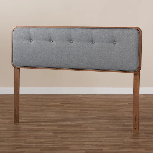 New Queen Size Mid Century Dark Gray Wood Headboard - photo 2