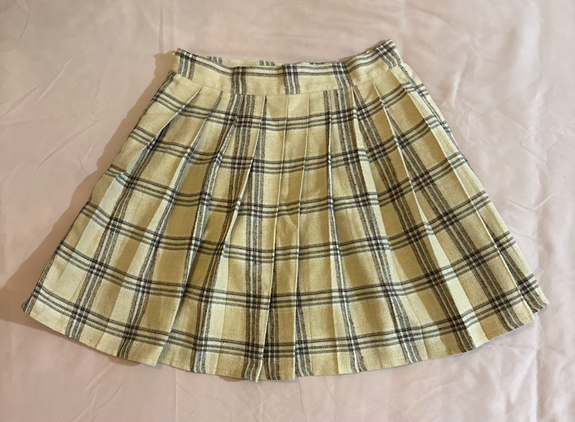 Plaid Pleated Skirt